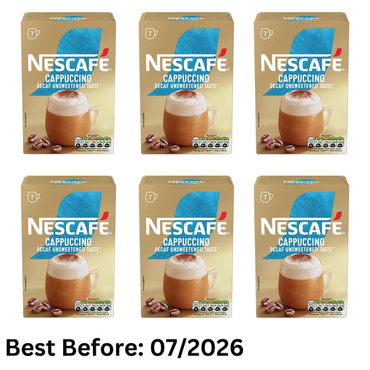 Nescafe Decaf Cappuccino Coffee Sachets 42 Cups
