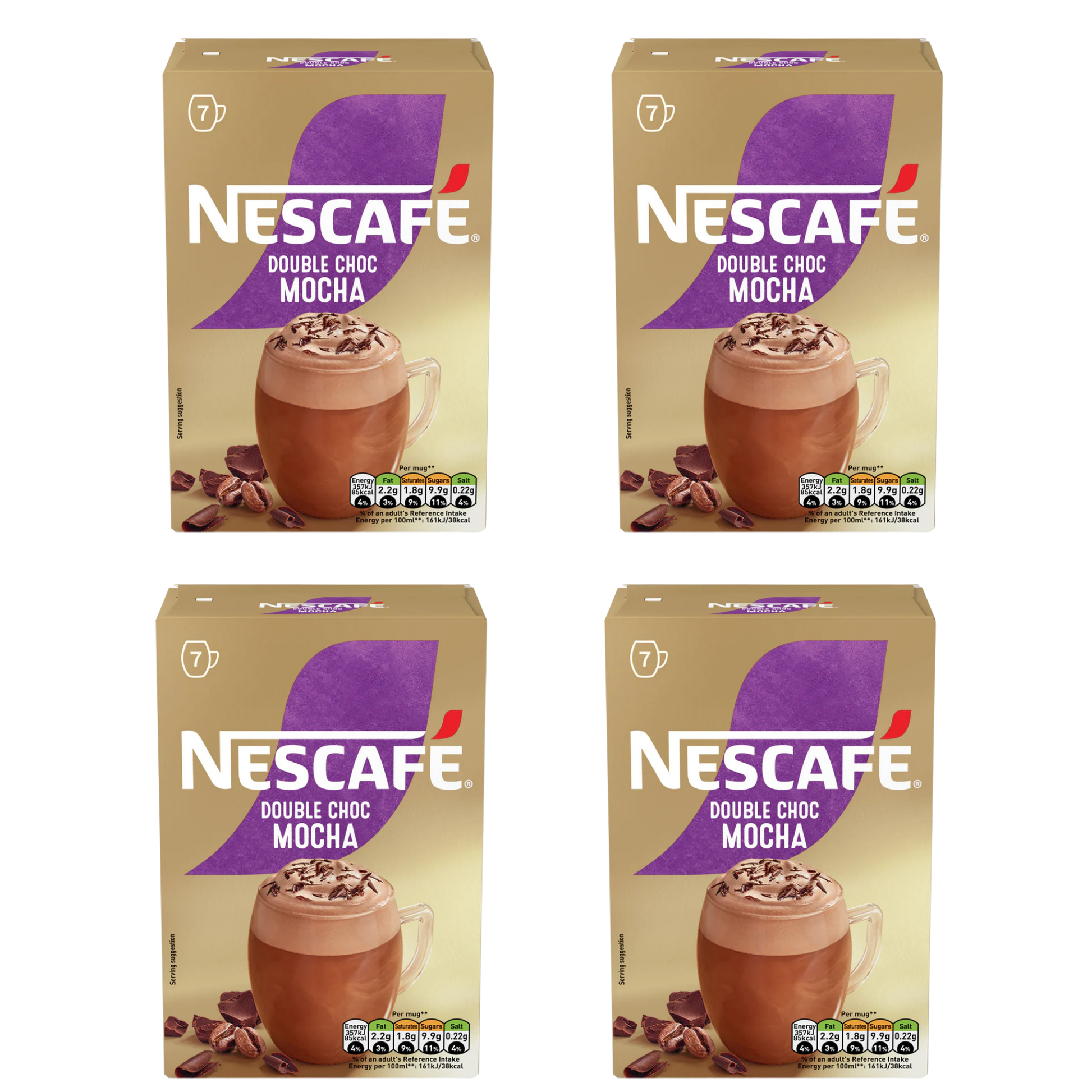 Nescafé Double Choc Mocha Instant Coffee 7x4 Pack