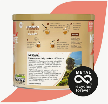 1kg Nescafé Gold Cappuccino tin with fresh milk