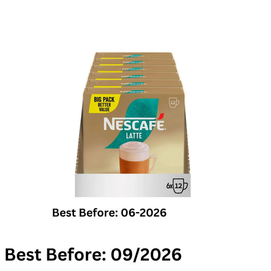 Nescafe Latte Instant Coffee – 6 Boxes, 12 Sachets Each