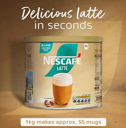 Low fat and vegetarian-friendly Nescafé Latte instant coffee