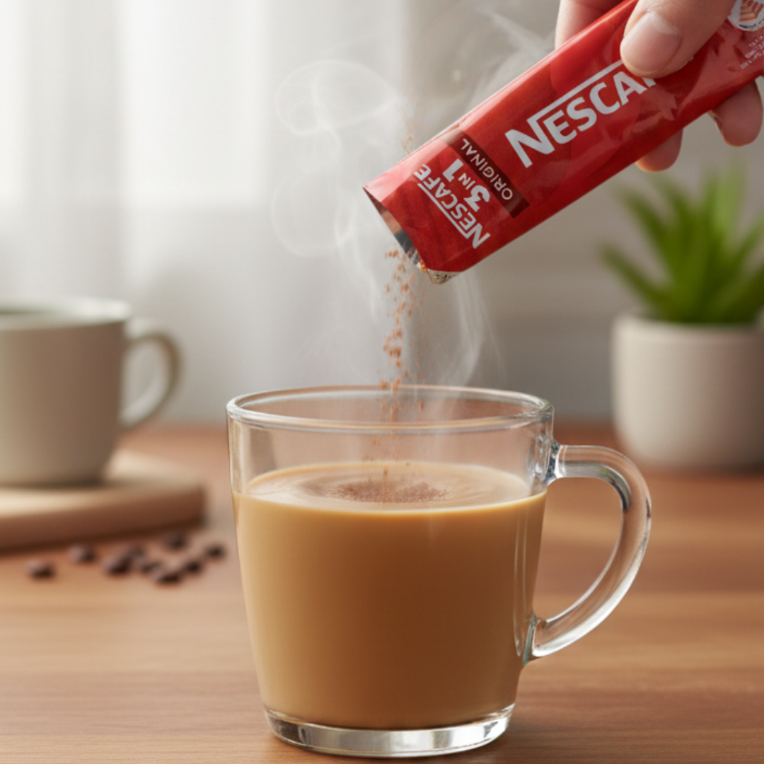 Convenient sachet coffee for workspaces