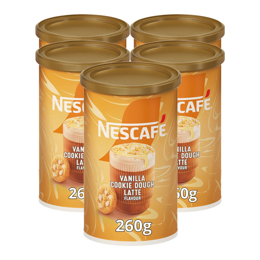Nescafé Vanilla Cookie Dough Latte Coffee 5x260g Tubs