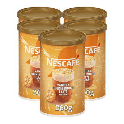 Nescafé Vanilla Cookie Dough Latte Coffee 5x260g Tubs