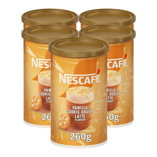 Nescafé Vanilla Cookie Dough Latte Coffee 5x260g Tubs