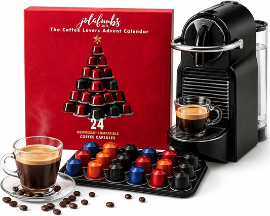 24 day coffee pod advent calendar with Nespresso compatible capsules