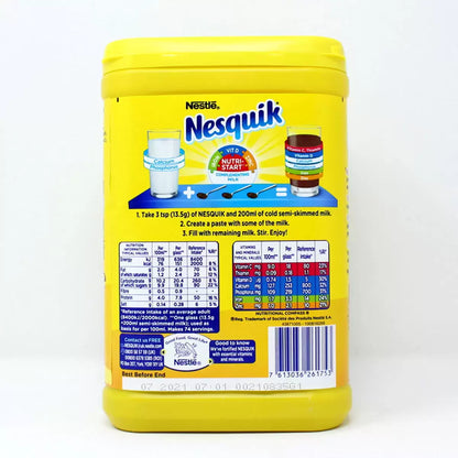 Smooth and rich Nesquik chocolate milk powder