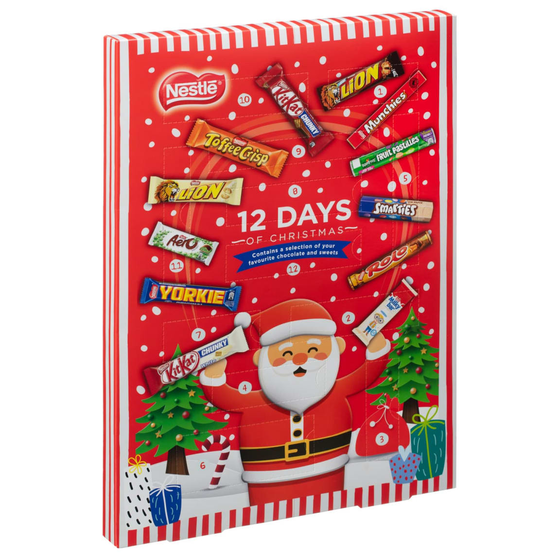 Festive Nestle Advent Calendar with 12 chocolate bars and sweets