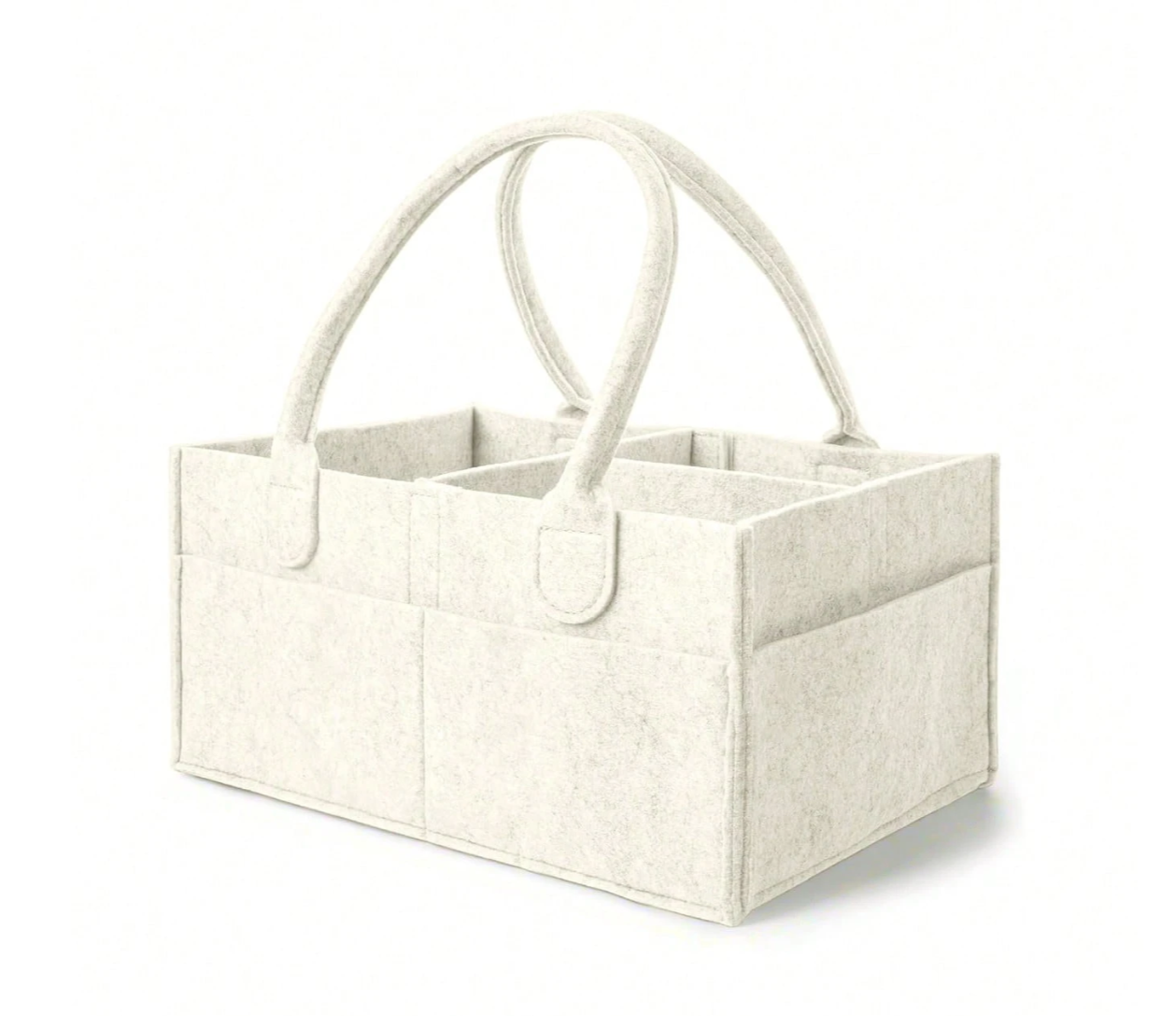 Nursery storage basket for baby supplies and accessories