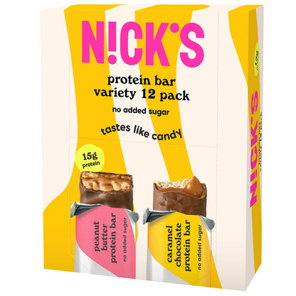 Nick’s protein bar variety pack 12 x 50g bars