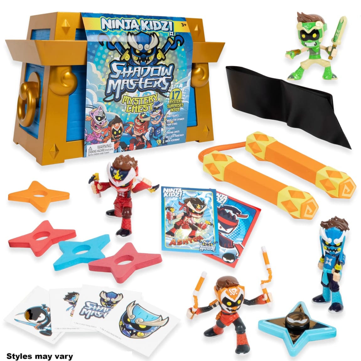 Mystery chest featuring Ninja Kids collectibles