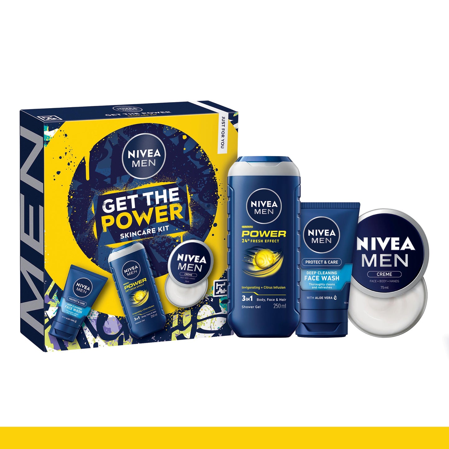 Full-size gift pack for men to stay fresh, protected, and hydrated