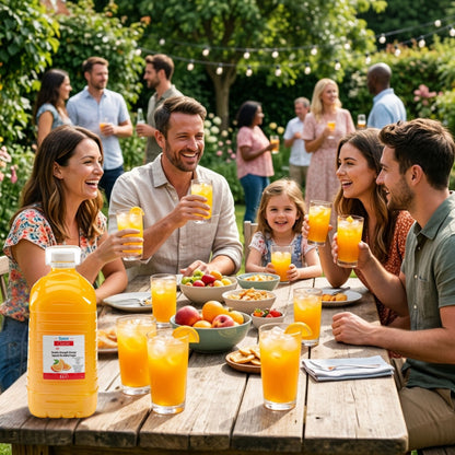 Refreshing orange cordial concentrate for workplaces and schools