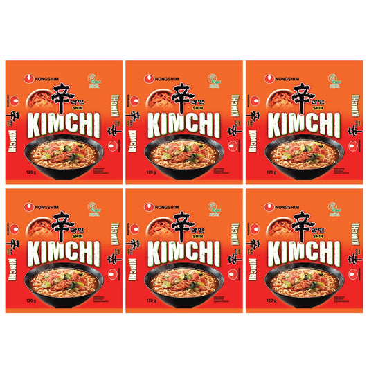 Nongshim Kimchi noodles 120g x 6 pack Korean ramen