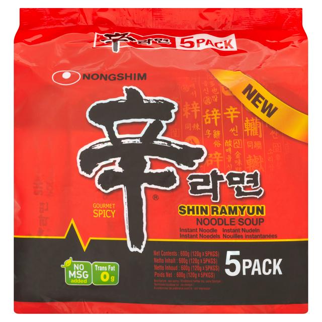 Nongshim Shin Ramyun Gourmet Spicy Noodle Soup 5x120g