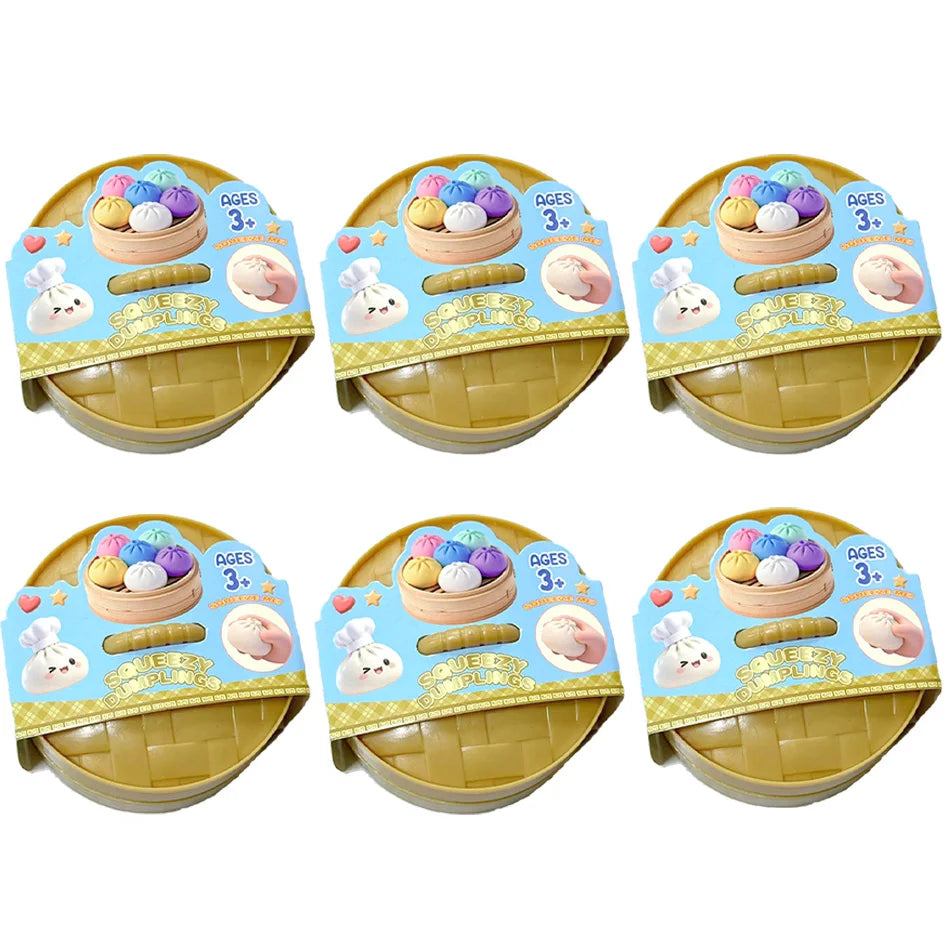 Giant squishy dumpling toy variant C D steamer display