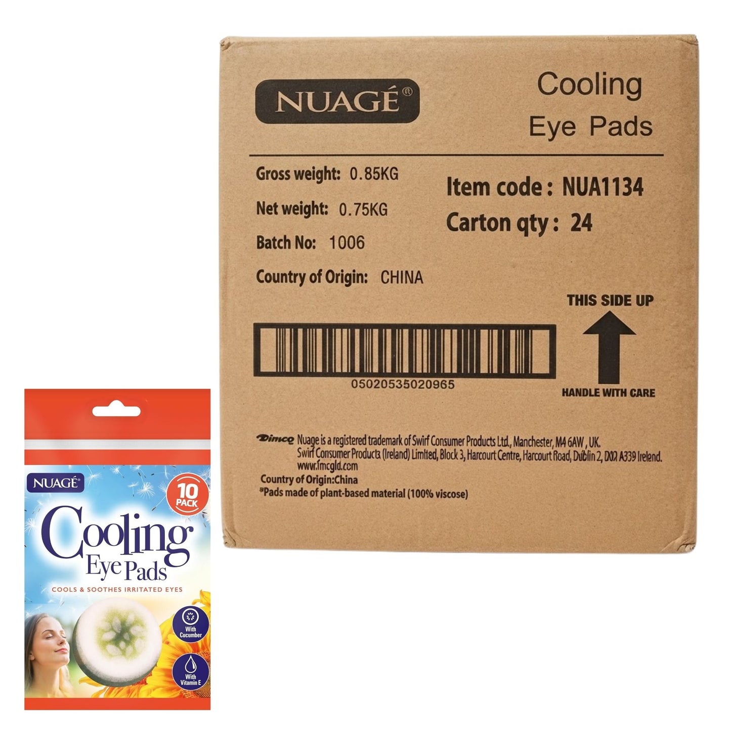 Nuage Cooling Eye Pads with cucumber and vitamin E