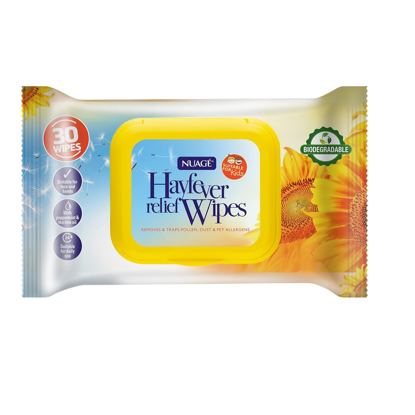 Nuage Hayfever Relief Wipes 30 pack for pollen and dust protection