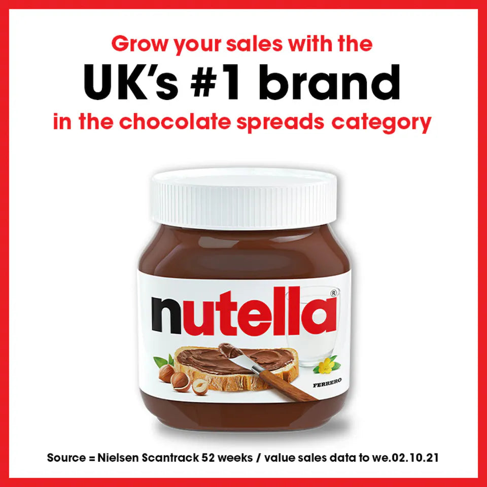 Smooth chocolate hazelnut spread for toast