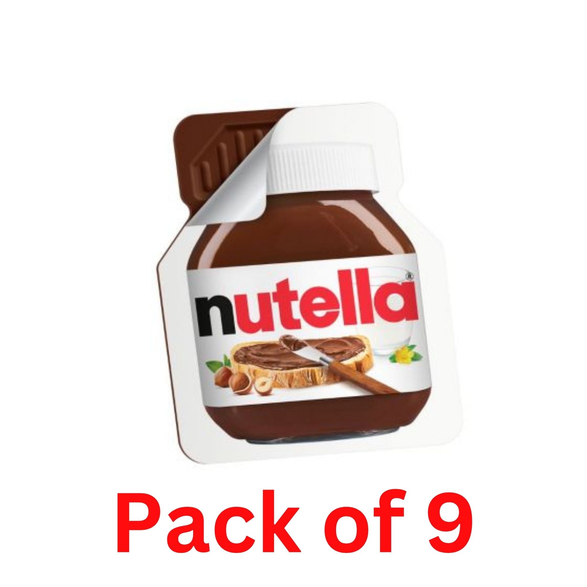 Nutella 9 mini packs of 15g cocoa hazelnut spread for snacks