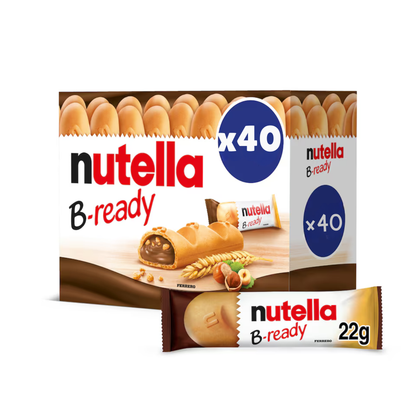 Nutella B-Ready wafer snack with puffed wheat crispies