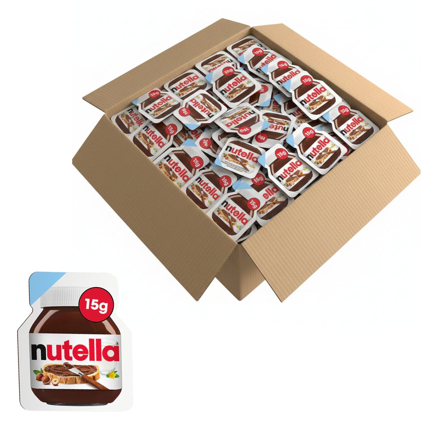 Bulk Nutella 15g single-serve packs for sharing