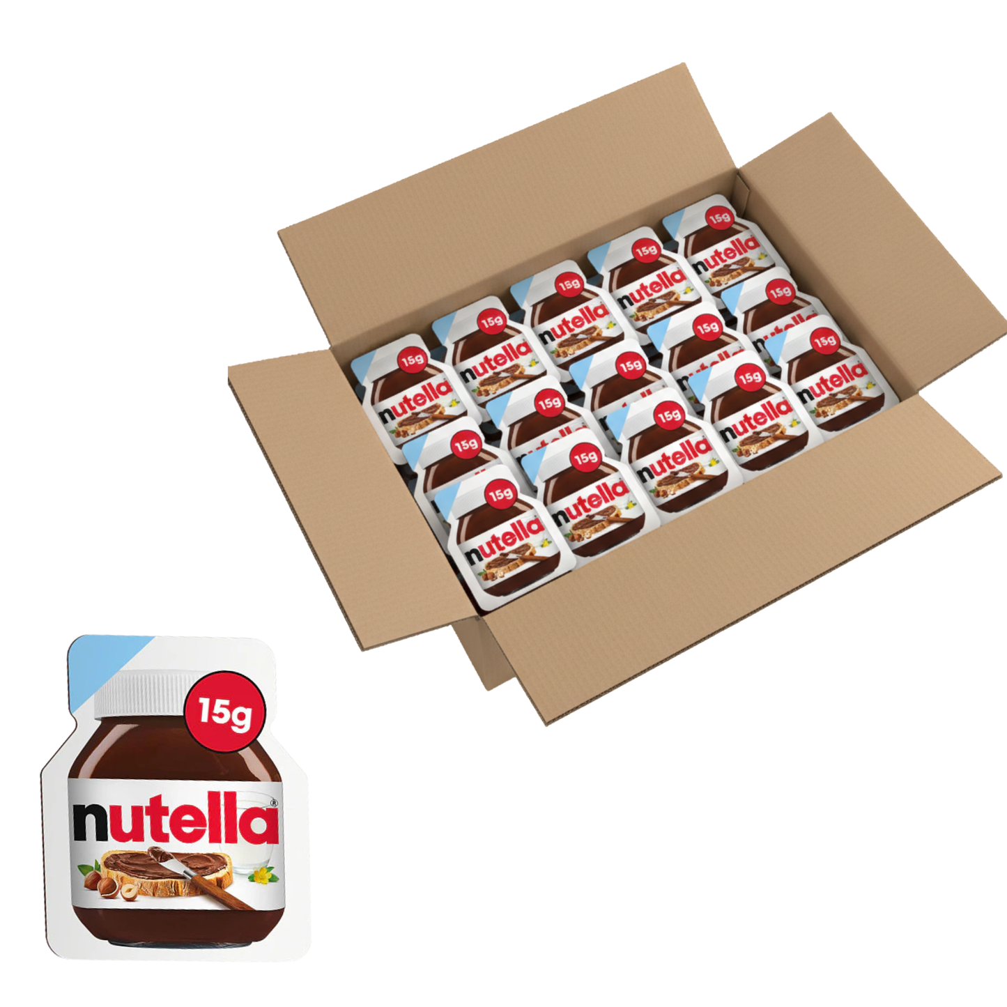 Single-serve chocolate hazelnut spread 15g