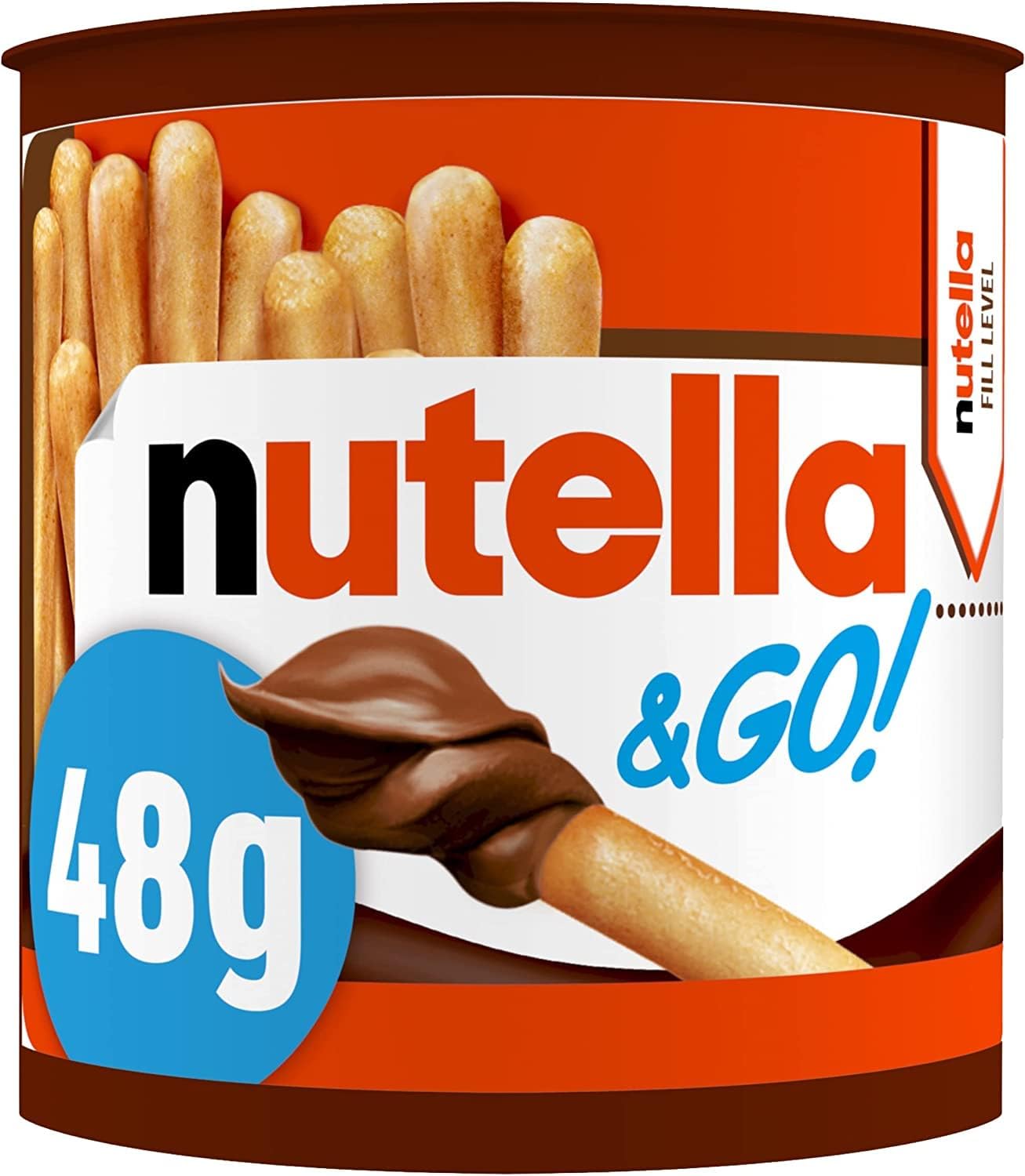 Crunchy sticks paired with smooth Nutella spread