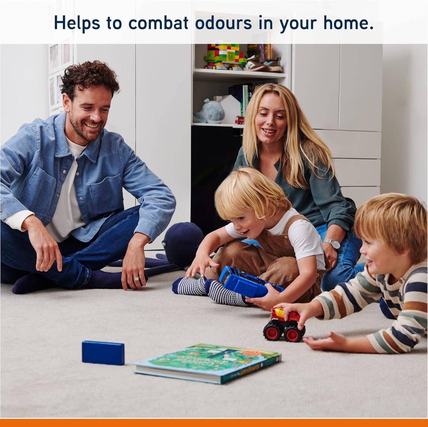 Powerful odor eliminator for carpets and upholstery