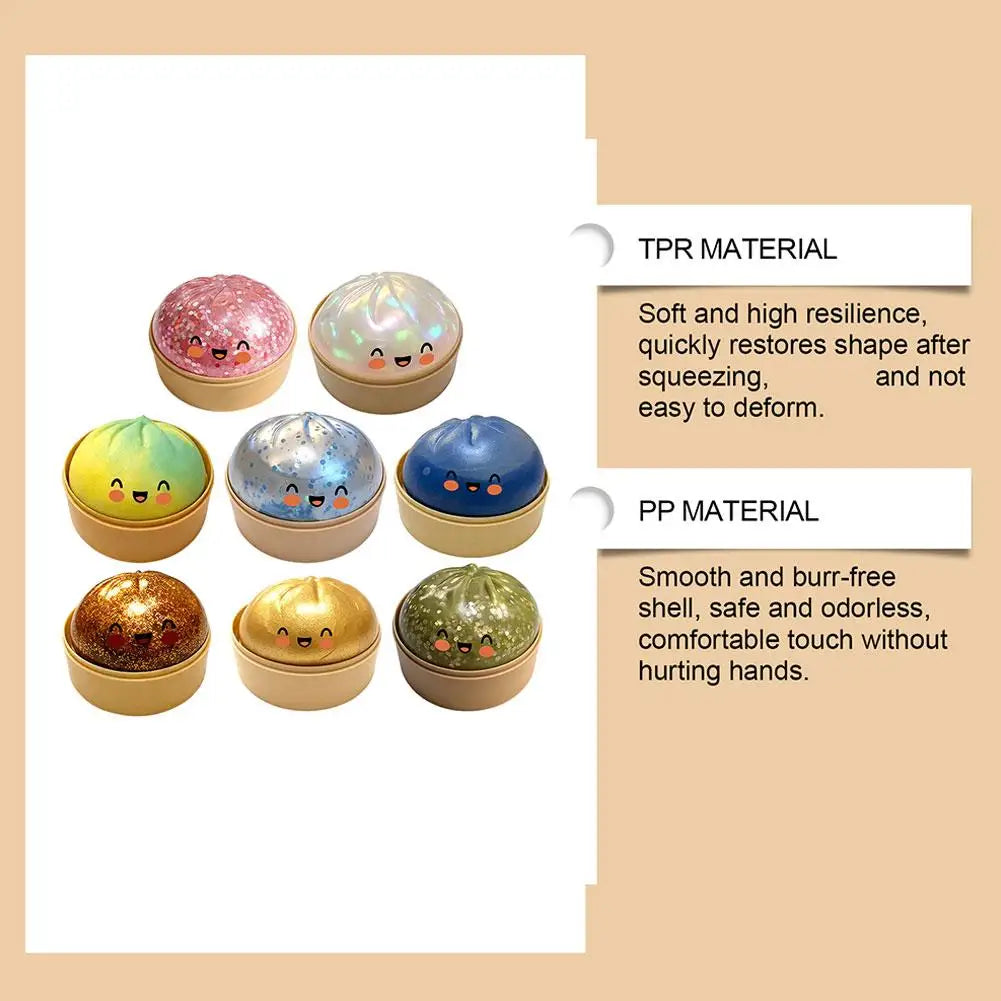 Dumpling fidget toy stress relief office desk squeeze fun