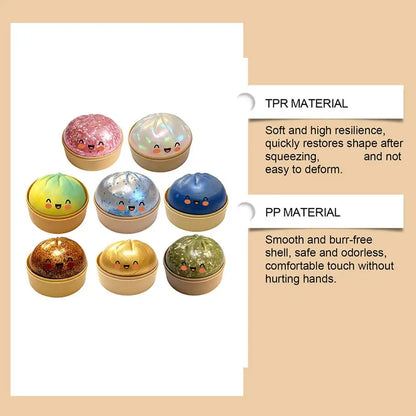 Dumpling fidget toy stress relief office desk squeeze fun