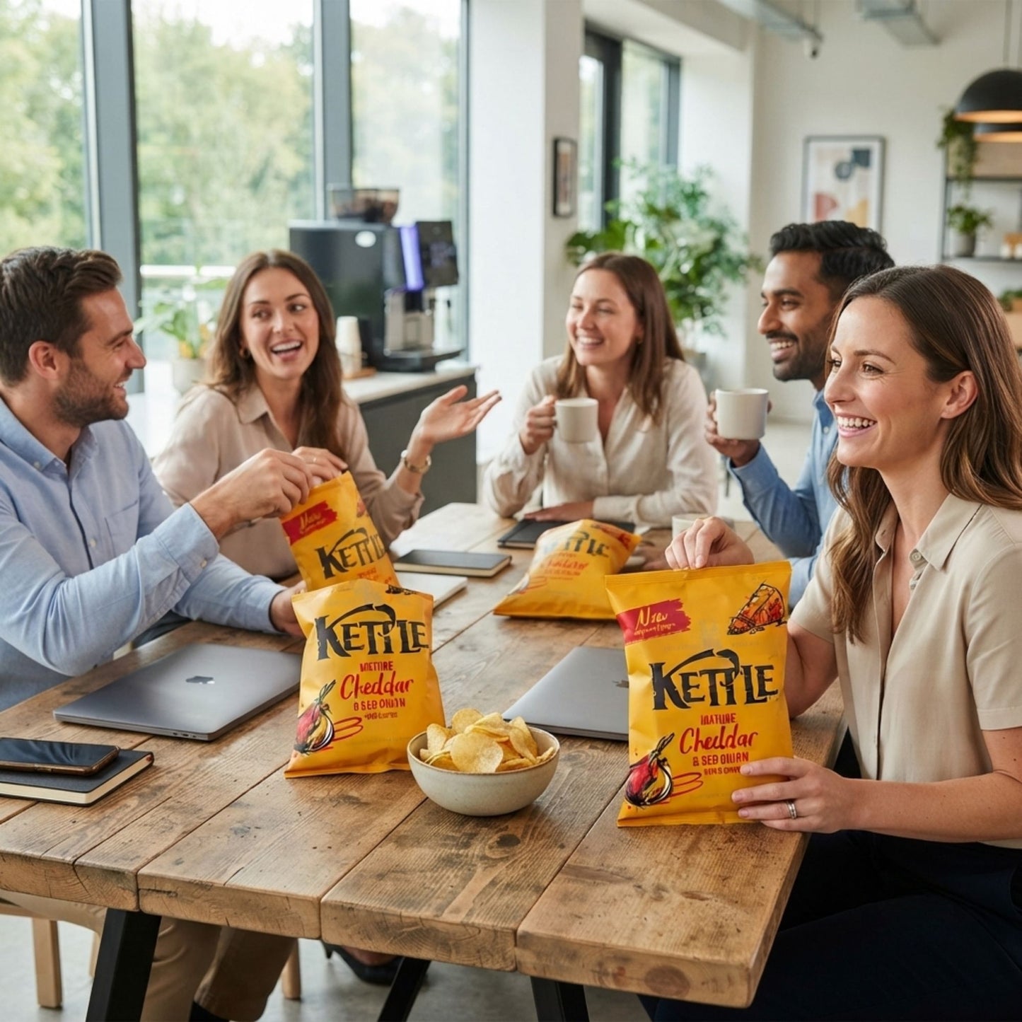 Cheese and onion potato crisps