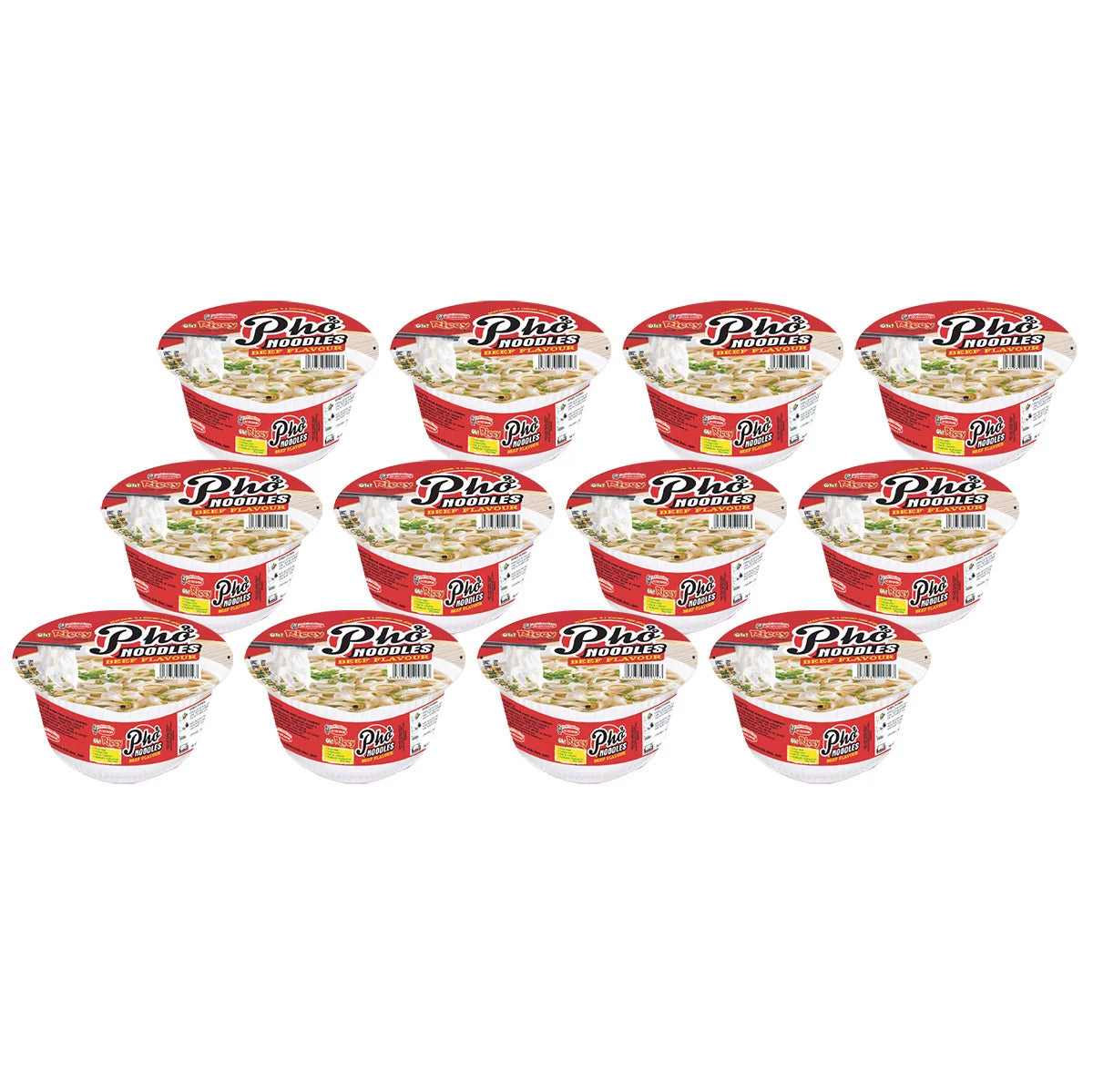 Oh Ricey pho beef noodles 12 x 71g instant soup pack