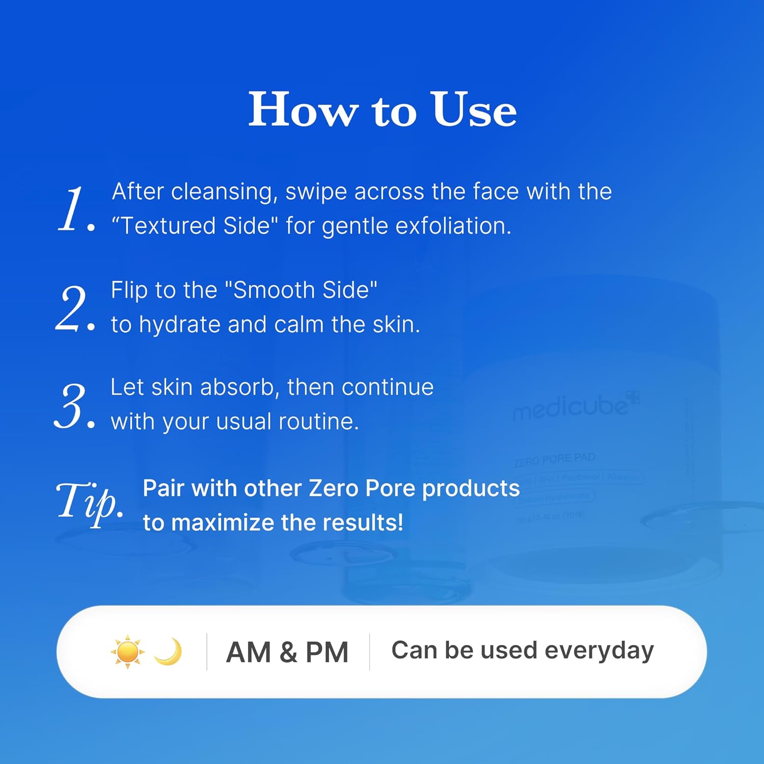 Medicube skincare pads for pore tightening routine