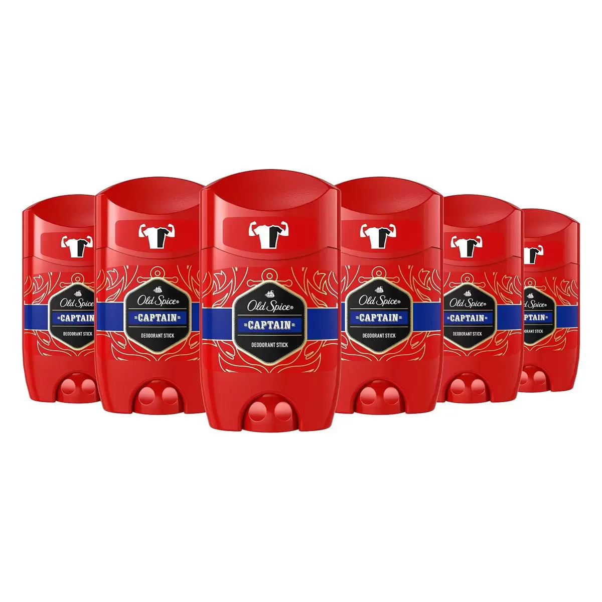 Old Spice Captain deodorant stick 6 x 50ml pack