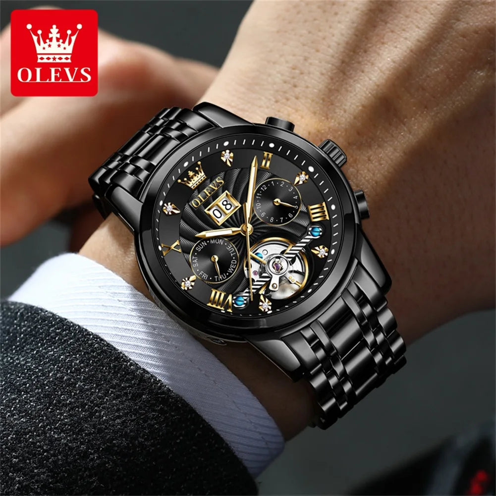 Olevs automatic self-winding men's wristwatch