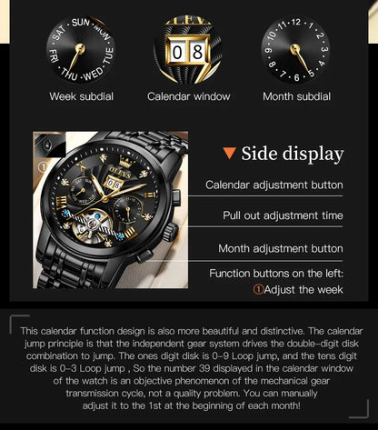 Olevs luxury men's mechanical wristwatch