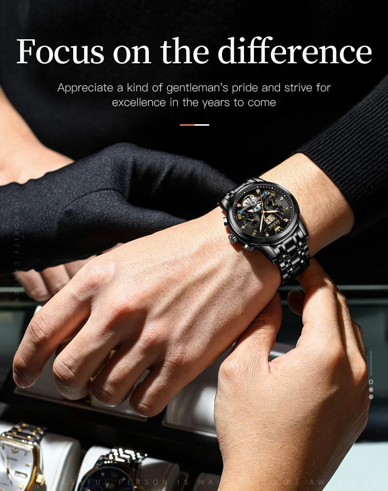Olevs men's chronograph-style luxury watch