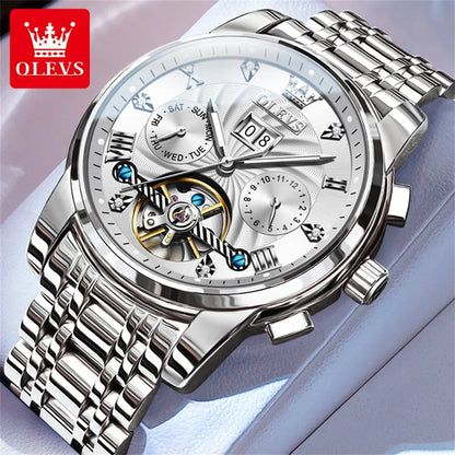 Olevs men's Hardlex crystal automatic watch