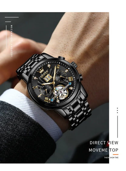 Olevs luxury automatic wristwatch for men