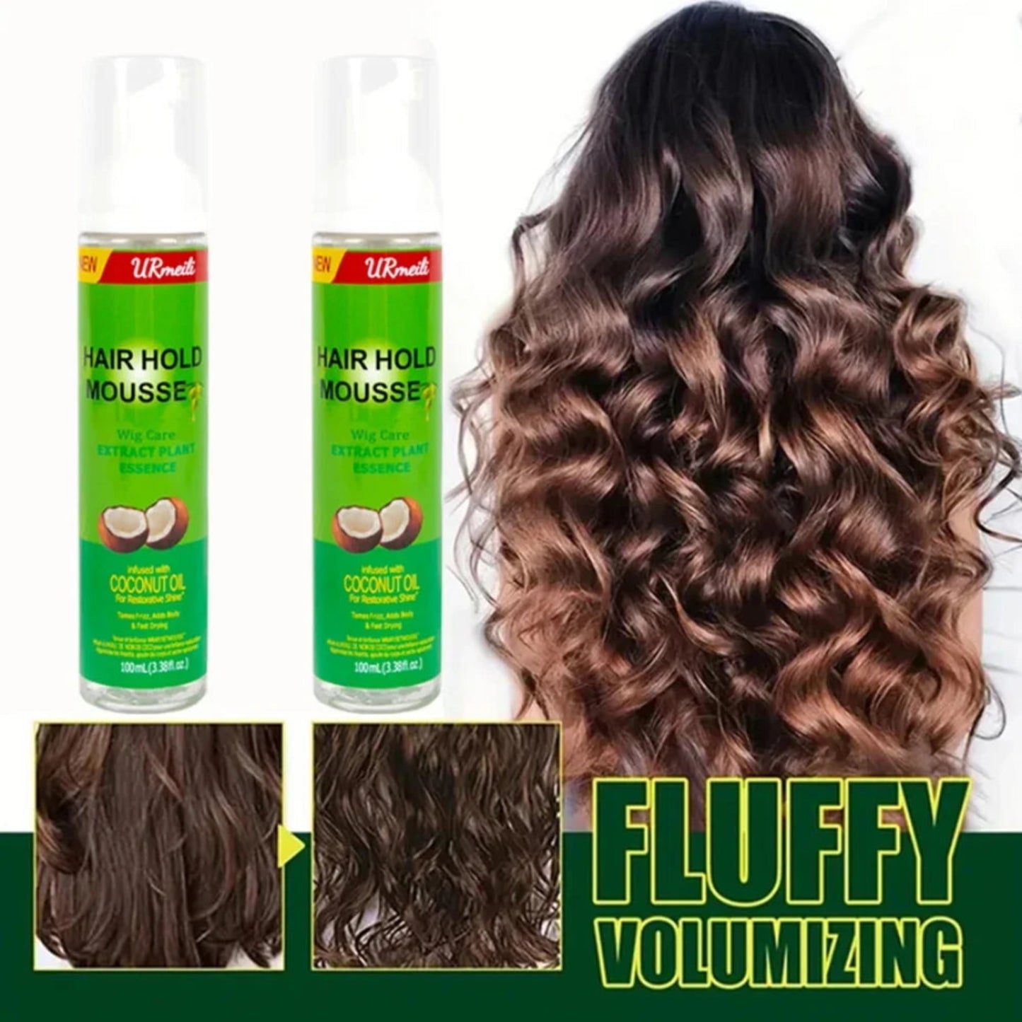 Olive oil infused anti frizz hair mousse for curls