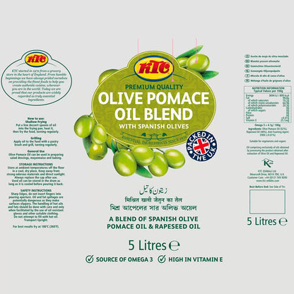 Olive pomace and rapeseed oil blend for cooking