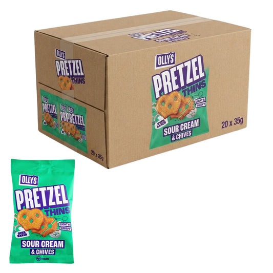 Olly's Sour Cream Pretzel Thins 20 x 35g