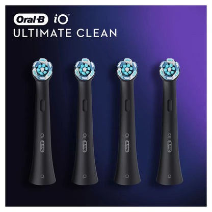 Oral-B iO Black Brush Heads with angled bristles plaque removal