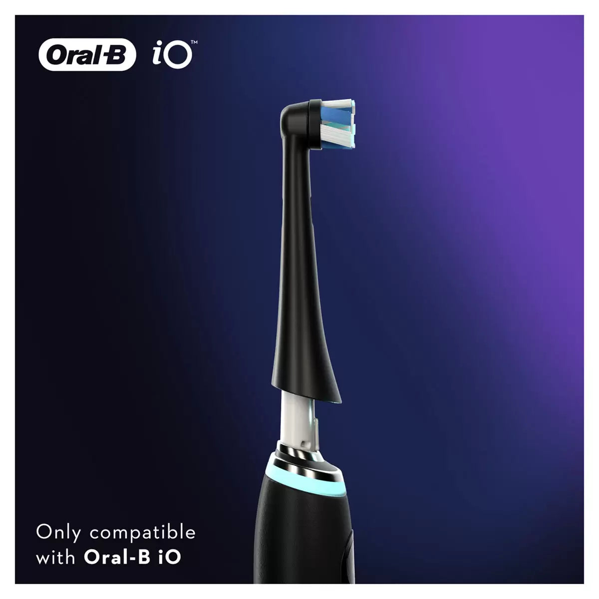 Oral-B iO Black Brush Heads compatible with all iO handles