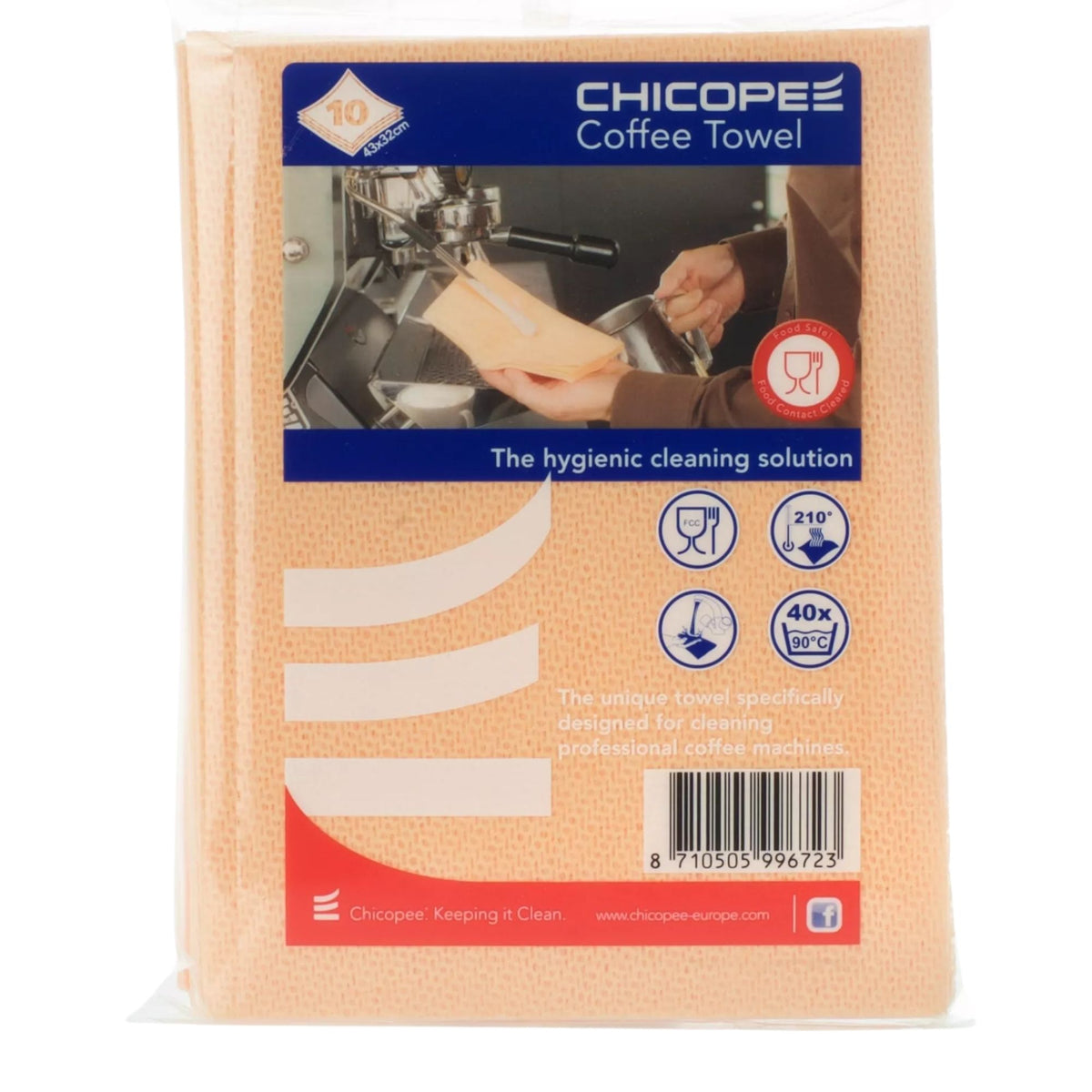 Orange Coffee Towels 10 Pack measuring 43 x 32cm