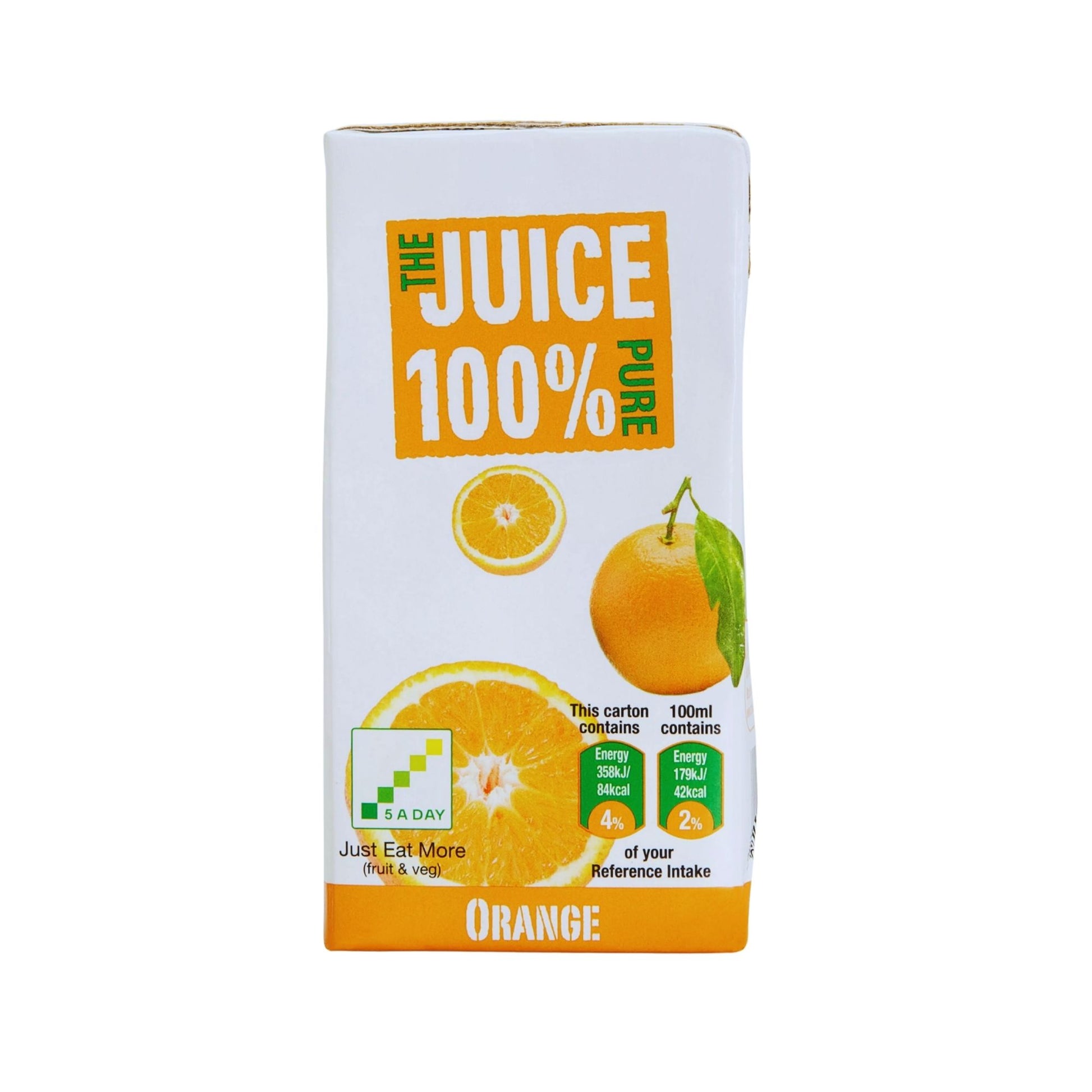 Orange juice from concentrate single serve cartons pack
