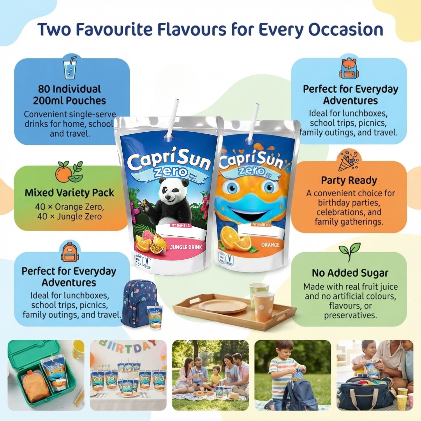 Kids juice drinks for lunchboxes
