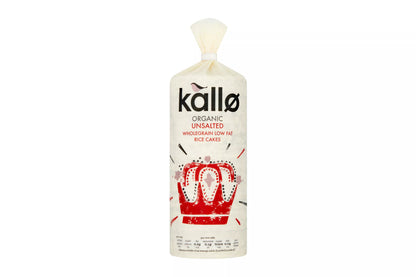 Kallo unsalted rice cake pack