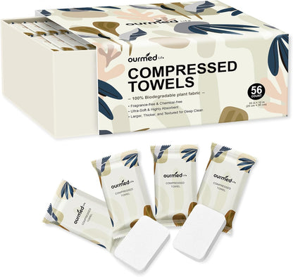 Ourmed Life compressed towel tablets 56 count pack